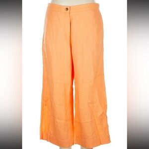 J Jill Love Linen Apricot wide leg 100% linen pants XL